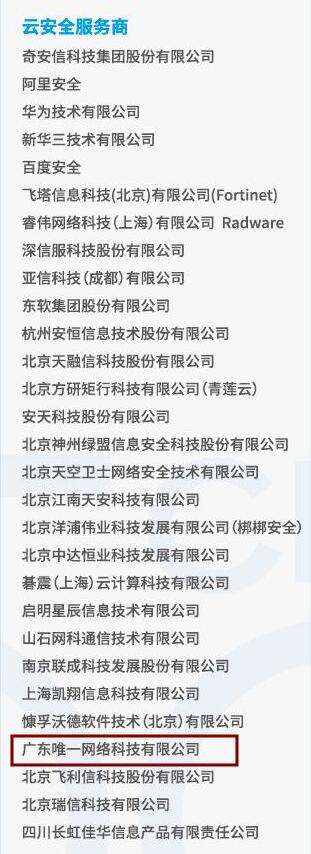 唯一網(wǎng)絡(luò)入選2019中國(guó)云計(jì)算500強(qiáng) 榮獲“地區(qū)優(yōu)秀服務(wù)商”大獎(jiǎng)